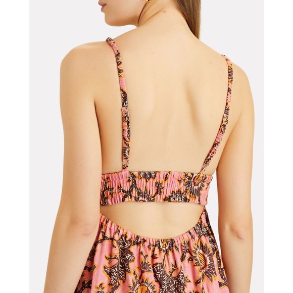 A.L.C. Rhodes Floral Linen Midi Dress - Picture 4 of 7